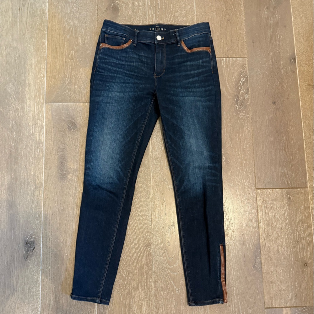 White House Black Market Dark Blue Skinny Jeans